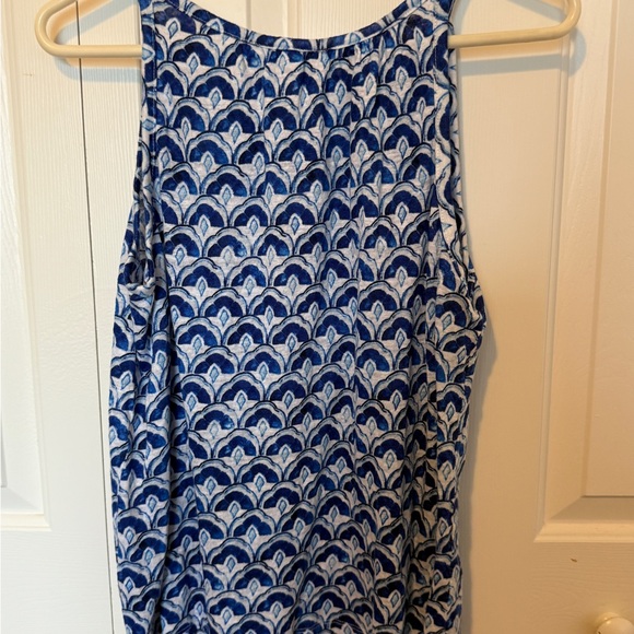 Sigrid Olsen Navy and White Patterned Tank Top - Picture 2 of 3
